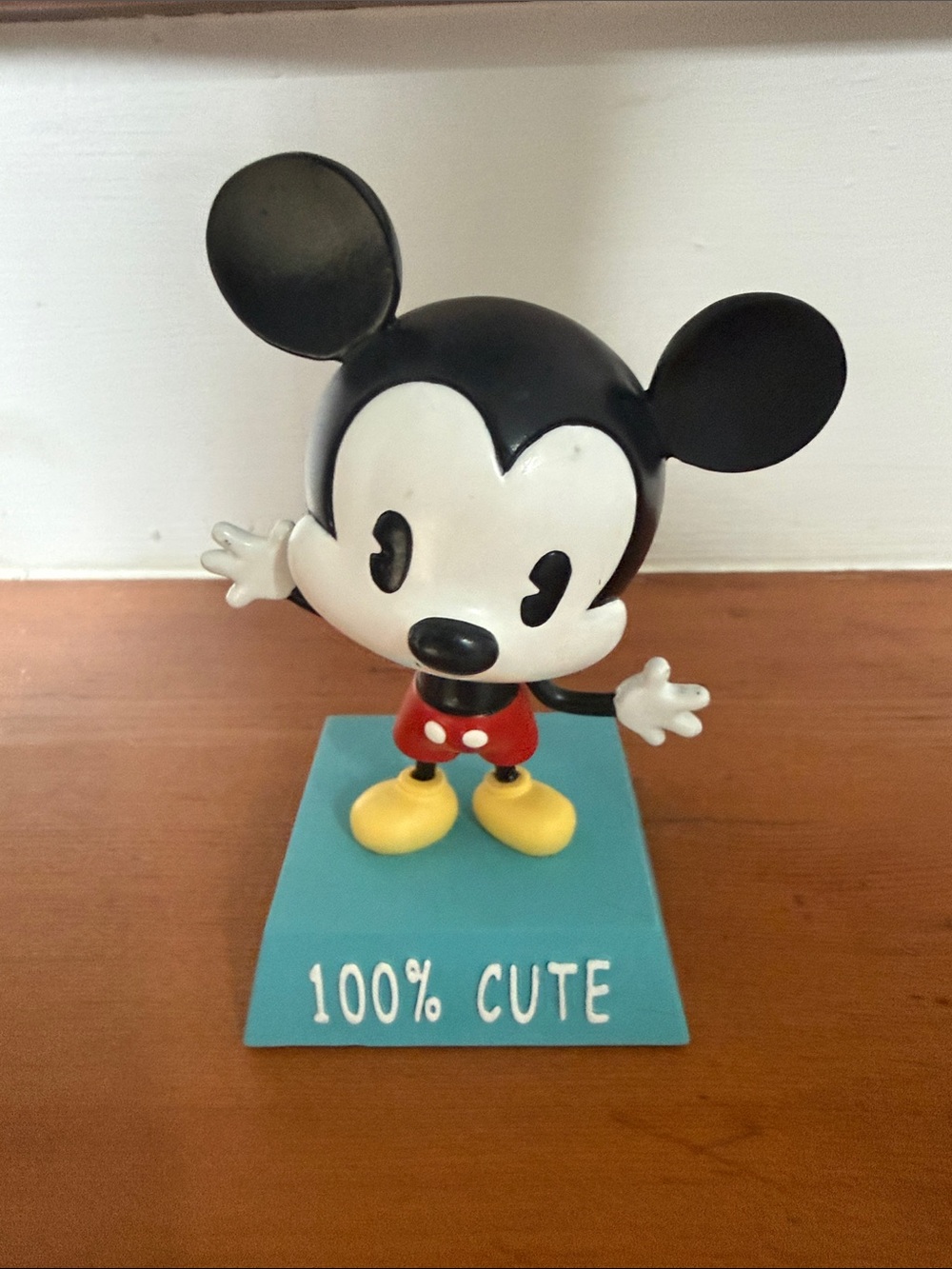 Disney Black & White Mickey Mouse Figure with Red Shorts and Yellow Shoes